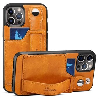 SUTENI valbestendig PU-leer + TPU Hybride hoes met verstelbare draagriem en kaartsleuf voor iPhone 12/12 Pro 6,1 inch