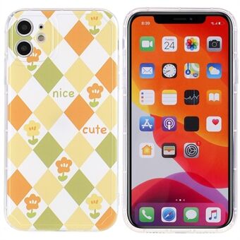 Voor iPhone 12 6.1 inch Anti-val schokbestendig stijlvol patroon bedrukt zachte TPU mobiele telefoon cover