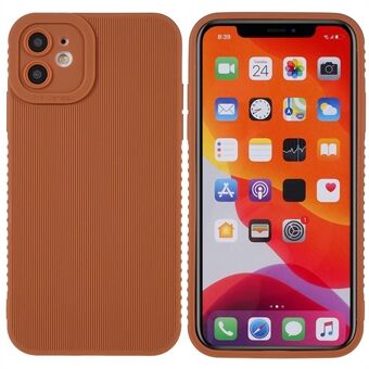 Achterkant voor iPhone 12 6,1 inch, antislip tandenstokers met Edge Textuur TPU-hoesje met precieze uitsparingen Telefoonhoes