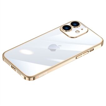 SULADA JINGJIA Serie voor iPhone 12 6.1 inch Hard PC Phone Case Galvaniseren Shockproof Cover met Gehard Glas Lens Film
