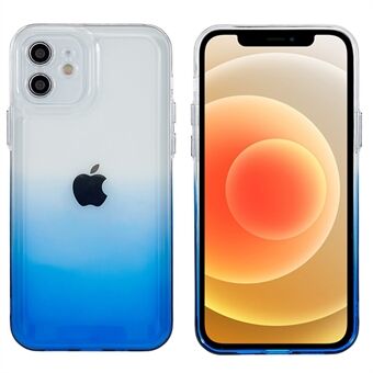 Verloop telefoonhoesje voor iPhone 12 6,1 inch, galvaniserende knoppen Flexibele TPU-achterkant