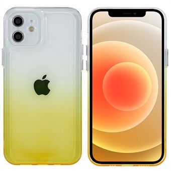 Verloop telefoonhoesje voor iPhone 12 6,1 inch, galvaniserende knoppen Flexibele TPU-achterkant