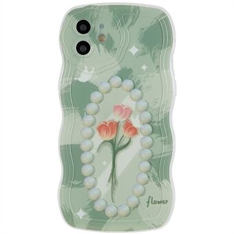 Patroon bedrukte beschermhoes voor iPhone 12 6,1 inch schokbestendige TPU-hoes Golfvormige Edge telefoonhoes