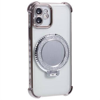 Voor iPhone 12 hoesje Make-up spiegel TPU transparante telefoonhoes Onzichtbare standaard