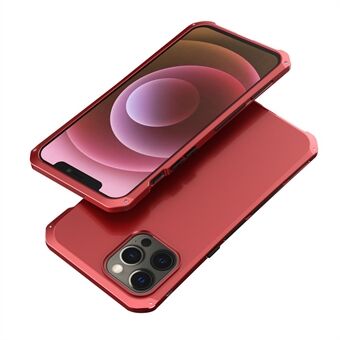 ELEMENT BOX Voor iPhone 12 / 12 Pro 6.1 inch 3-delig ontwerp Hard PC Back Metal Frame Phone Case Shockproof Protection Cover
