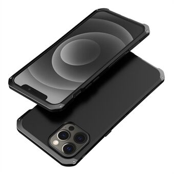 ELEMENT BOX Voor iPhone 12 / 12 Pro 6.1 inch 3-delig ontwerp Hard PC Back Metal Frame Phone Case Shockproof Protection Cover