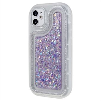 Voor iPhone 12 6,1 inch zachte TPU-telefoonhoes Bling Glitter Sparkle Epoxy Cover