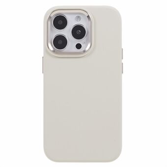 Achterkant voor iPhone 12 / 12 Pro 6,1 inch aluminium cameraframe Vloeibare siliconen + pc-telefoonhoes