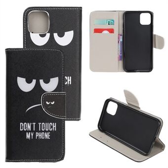 Cross Texture Pattern Printing Wallet Leather Cover Behuizing voor iPhone 12 Pro 6,1-inch