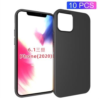 10 stuks/Pack Matte Zwarte TPU Zachte Beschermhoes voor iPhone 12 Pro 6.1 inch