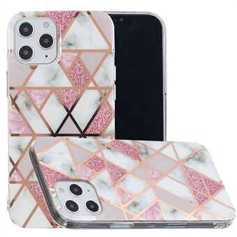 Marmerpatroon verzinken IMD TPU telefoonhoesje voor iPhone 12 Pro 6,1 inch