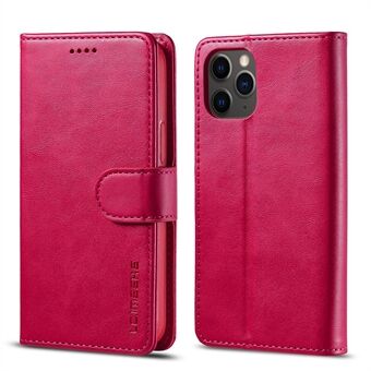 LC.IMEEKE Kaarthouder Lederen Portemonnee Stand Cover Telefoonhoesje voor iPhone 12 Pro - Rood