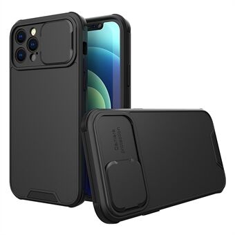 Antislip ontwerp Goede bescherming van de cameralens Schokbestendig telefoonhoesje voor iPhone 12 Pro - Zwart