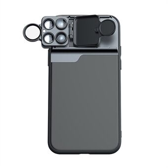 Voor iPhone 12 Pro Beschermende Achterkant Case met 5 in 1 CPL Filter/25X Macro/10X Macro/Fisheye/2X Telefoto Lens