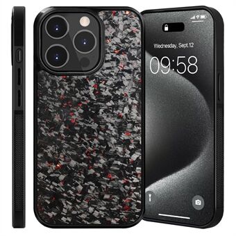 Voor iPhone 12 / 12 Pro Magnetische Hoes Gesmede Textuur Aramidevezel+TPU Antislip Telefoonhoesje