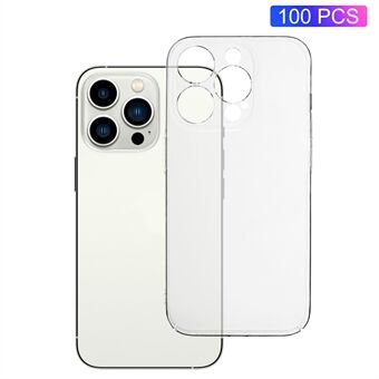 100 stuks voor iPhone 12 Pro HD transparant omhulsel doorzichtig plastic mobiele telefoonhoes slim-fit harde telefoonhoes