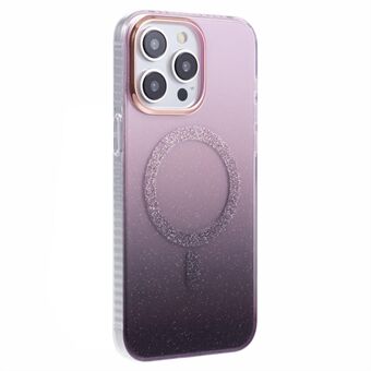 Voor iPhone 12 / 12 Pro Hoes Compatibel met MagSafe Glitter Gradient TPU+Acryl Slanke Telefoonhoes