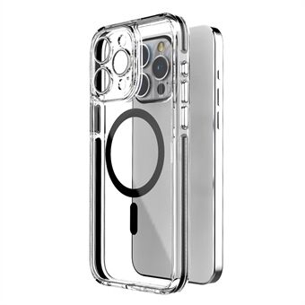 Voor iPhone 12 Pro 6.1 inch Hoesje Transparant TPU+PC Schokabsorberende Telefoonhoes Compatibel met MagSafe