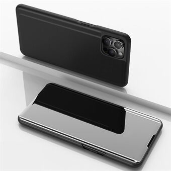 Gecoat spiegeloppervlak Flip Stand Leren hoes voor iPhone 12 Pro Max 6,7 inch