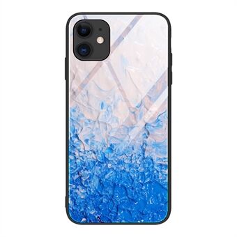 Achterkant van gehard gehard glas van marmer + TPU-hoesje voor iPhone 12 Pro Max 6,7 inch