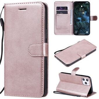 KT Leder Series-2 Effen Kleur Lederen Beschermhoes met Portemonnee Standaard voor iPhone 12 Pro Max 6.7 inch