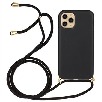 Biologisch afbreekbare telefoonhoes voor iPhone 12 Pro Max 6.7 inch, gemaakt van tarwestro en zachte TPU, met multifunctionele band.