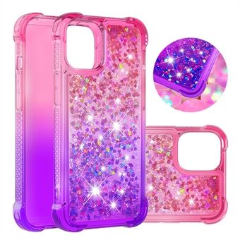 Schokbestendige Gradient Glitter Poeder Drijfzand TPU Back Shell voor iPhone 12 Pro Max 6,7 inch