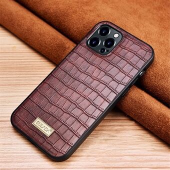 SULADA Krokodillenleer Textuur PU-leer gecoat TPU-hoesje voor iPhone 12 Pro Max