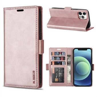 N.BEKUS TPU + PU lederen portemonnee Stand beschermhoes voor iPhone 12 Pro Max