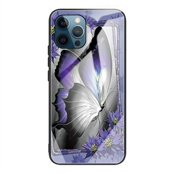 Gehard glas + patroon van TPU-telefoonhoes Print valbestendig hoesje voor iPhone 12 Pro Max