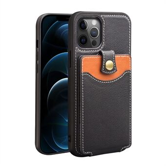 QIALINO Zakelijke Stijl Leer + TPU Kaarthouder Telefoon Cover voor iPhone 12 Pro Max