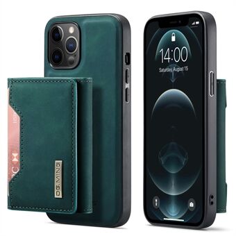 DG.MING M2-serie Kickstand-ontwerp Magnetische drievoudige portemonnee lederen telefoonhoes Shell voor iPhone 12 Pro Max 6,7 inch