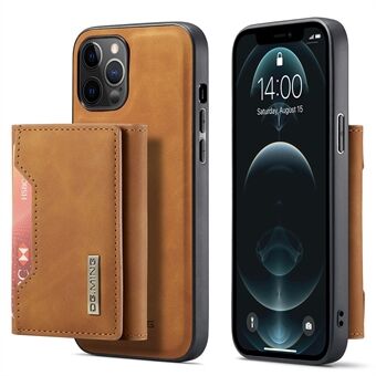 DG.MING M2-serie Kickstand-ontwerp Magnetische drievoudige portemonnee lederen telefoonhoes Shell voor iPhone 12 Pro Max 6,7 inch