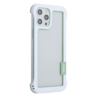 ENKAY Voor iPhone 12 Pro Max 6.7 inch Slanke telefoon case met valweerstand Frameloze beschermhoes Ondersteunt warmteafvoer