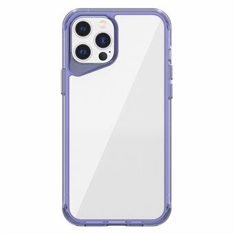 Voor iPhone 12 Pro Max hoesje TPU+PC+PMMA heldere telefoonhoes met kleurrijke randen.