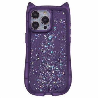 JTW-serie voor iPhone 12 Pro Max hoesje met epoxy glitter pailletten, TPU telefoonhoesje