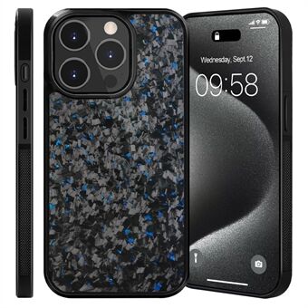 Voor iPhone 12 Pro Max Magnetische Hoes Gesmede Textuur Aramidevezel+TPU Anti-Slip Telefoonhoesje