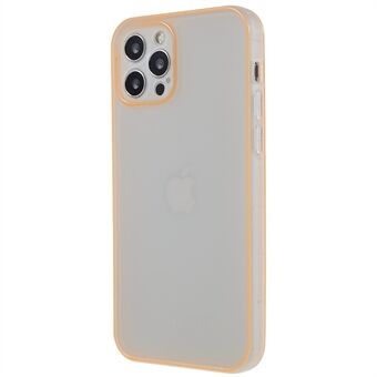 Voor iPhone 12 Pro Max 6.7 inch Matte Anti-val TPU Telefoon Cover met Lichtgevende Noctilucent Frame Anti-vingerafdruk Beschermende Telefoon Case