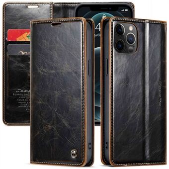 Caseme 003 Serie Voor Iphone 12 Pro Max 6.7 Inch Pu Leer Retro Wasachtige Textuur Telefoon Case Wallet Stand boek Stijl Mobiel Cover