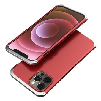 ELEMENT BOX Voor iPhone 12 Pro Max 6,7 inch 3-delig ontwerp Telefoonhoesje Hard PC Back Metal Frame Anti-drop Hybrid Cover