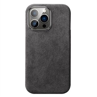 Anti- Scratch Telefoon Back Cover Voor iPhone 12 Pro Max 6.7 inch Suede Coated PC Telefoon Case met Metalen Knop