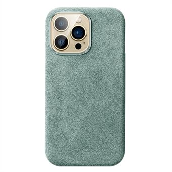 Anti- Scratch Telefoon Back Cover Voor iPhone 12 Pro Max 6.7 inch Suede Coated PC Telefoon Case met Metalen Knop