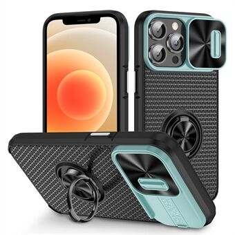 Slide Lens Protection Phone Case voor iPhone 12 Pro Max Ring PC + TPU mobiele telefoonhoes