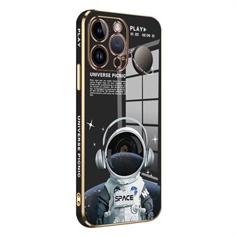 RZANTS Voor iPhone 12 Pro Max Mobiele Telefoon Cover Hoofdtelefoon Astronaut Patroon Galvaniseren TPU Case