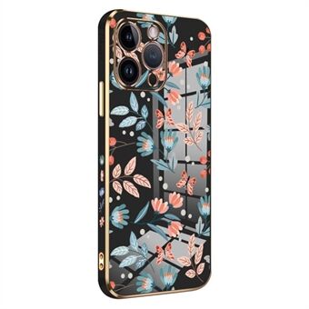 RZANTS Voor iPhone 12 Pro Max Bloem Vlinderpatroon Telefoonhoes Galvaniseren Telefoon TPU Cover