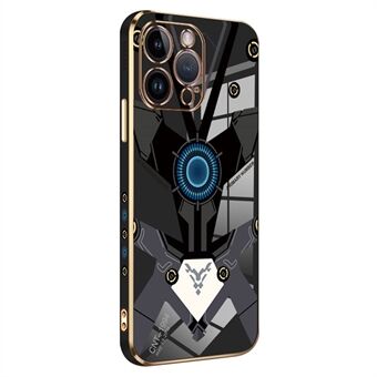 RZANTS Voor iPhone 12 Pro Max 6,7 inch Mecha-patroon Galvaniseren Telefoonhoes Zachte TPU-achterkant