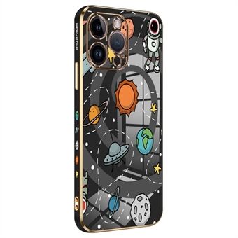 RZANTS Voor iPhone 12 Pro Max 6.7 inch Zachte TPU Galvaniseren Telefoon Case Speelgoed Planeet Patroon Lens Bescherming Cover