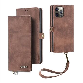 MEGSHI 021 Serie Voor iPhone 12 Pro Max 6.7 inch PU Lederen Telefoon Stand Cover Magnetische Afneembare Portemonnee Beschermhoes