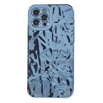 Telefoon TPU-hoesje voor iPhone 12 Pro Max, gerimpelde ongelijke galvanische smartphonehoes