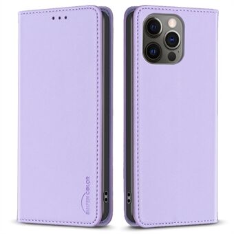 BINFEN KLEUR BF18 Voor iPhone 12 Pro Max Anti-stof Mobiele Telefoon Case PU Leather Card Slot Stand Telefoon cover